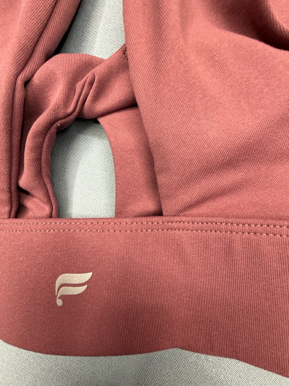 Fabletics Dual-Pack Racerback Sports Bras in Dusty Rose and Black - Picture 3 of 3